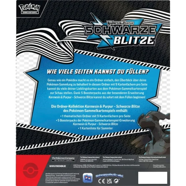 Schwarze Blitze Ordner Kollektion Rückseite
